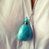 Pendentif fiole à parfum en amazonite