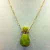 Pendentif fiole à parfum en jade vert