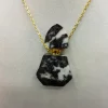 Pendentif fiole à parfum en jaspe zébré