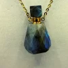 Pendentif fiole à parfum en labradorite