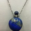 Pendentif fiole à parfum en lapis lazuli