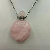 Pendentif fiole à parfum en quartz rose