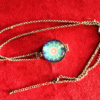 collier mandala bleu