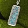 collier rectangulaire "roses"