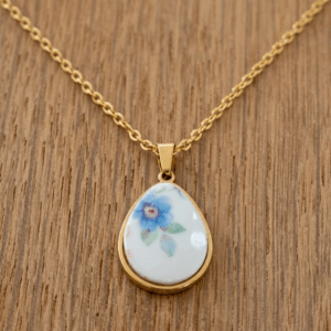 Pendentif "Fleur bleue"