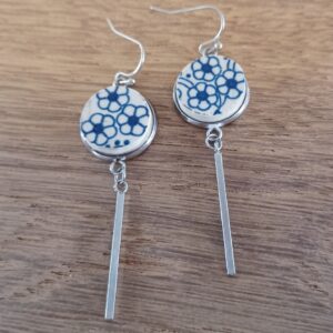 Boucles d'oreilles "bleu de Kéramis"