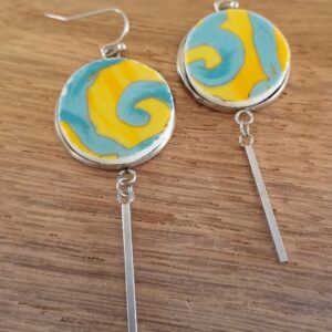 Boucles d'oreilles "éclipse turquoise"